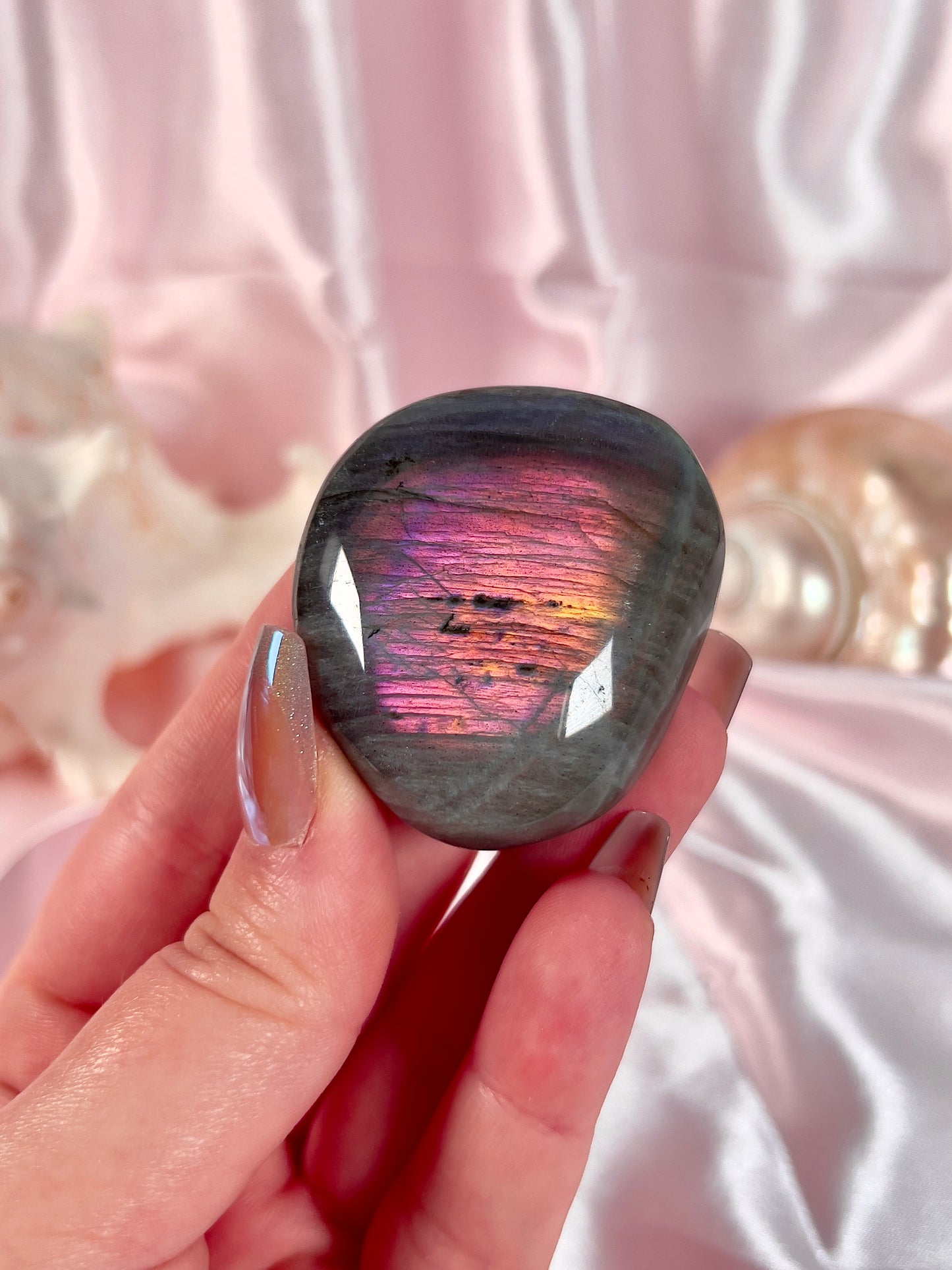 Sunset Labradorite Palm Stone