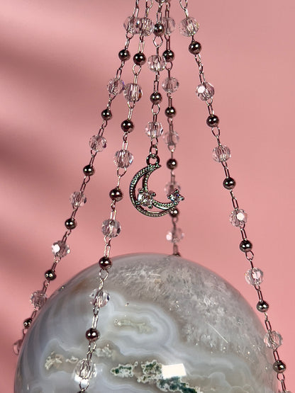 Hanging Sphere Stand - Gold or Silver