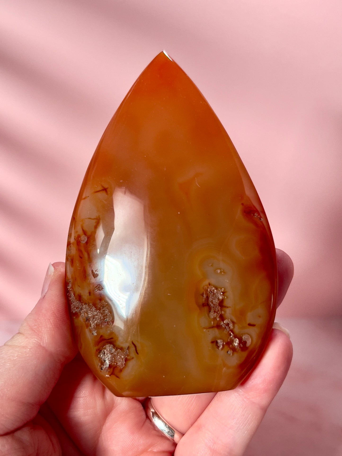 Carnelian Teardrop Flame (B)