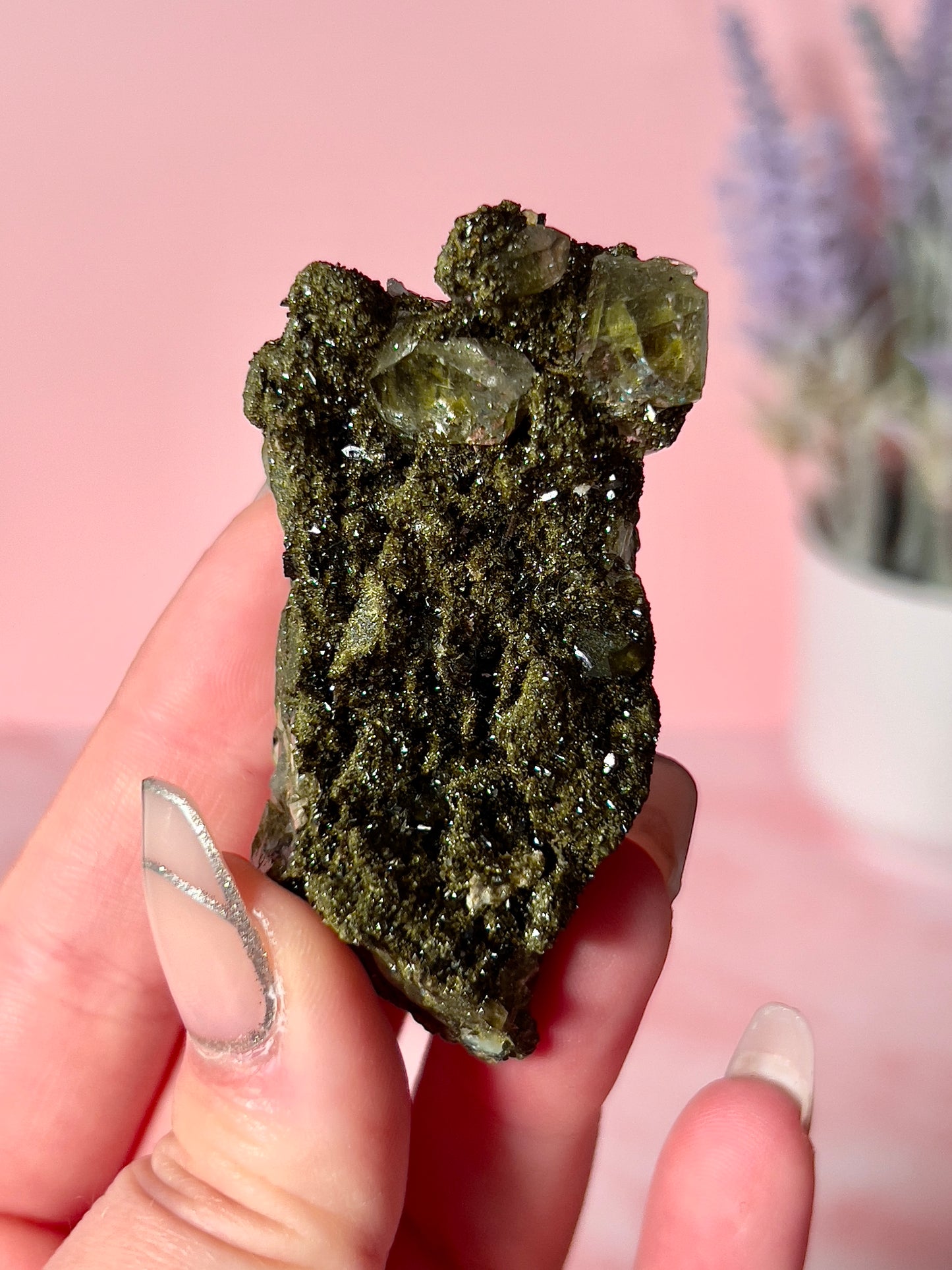 Epidote (Forest Quartz) Cluster