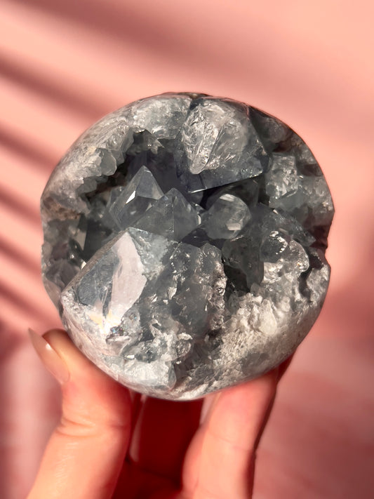 Gemmy Celestite Sphere