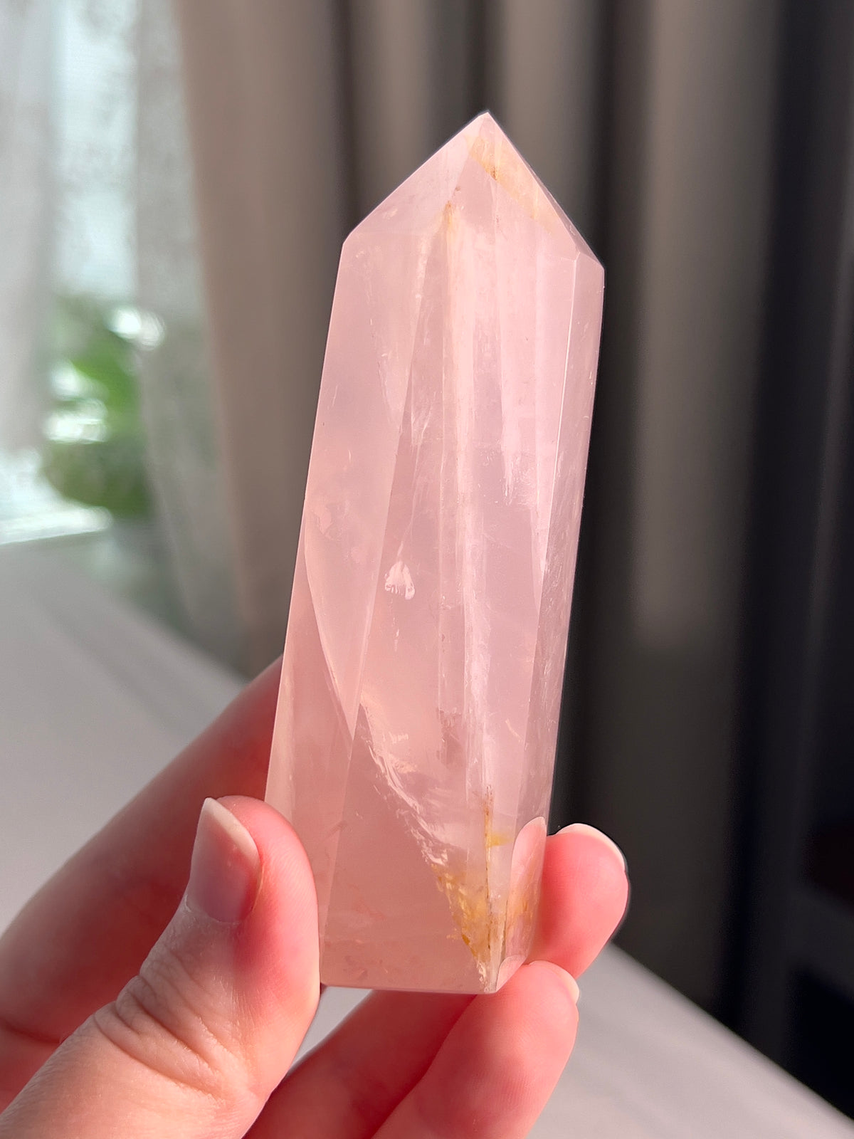 Jelly Rose Quartz Tower