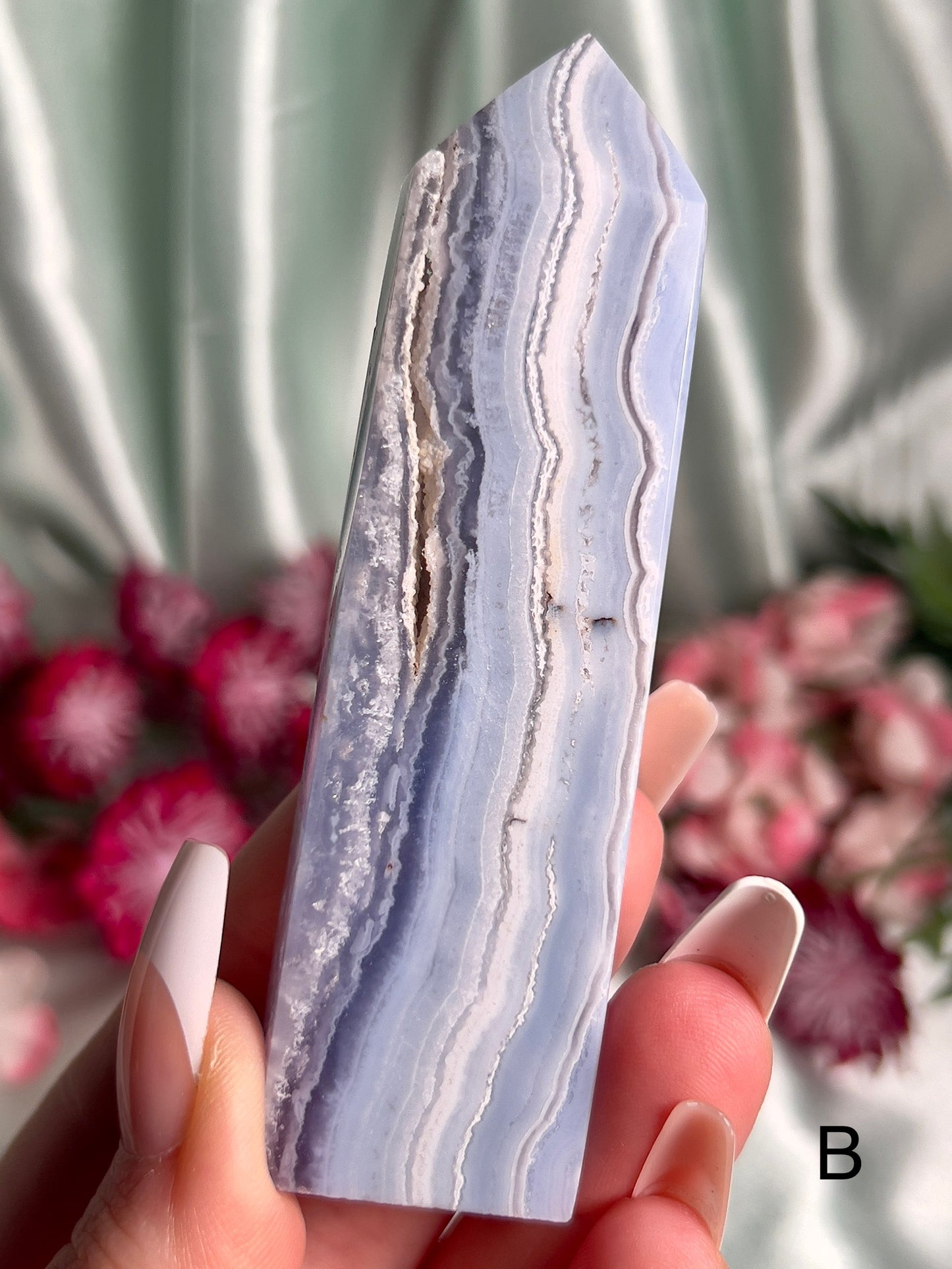 Tall Druzy Blue Lace Agate Towers - Choose Your Own