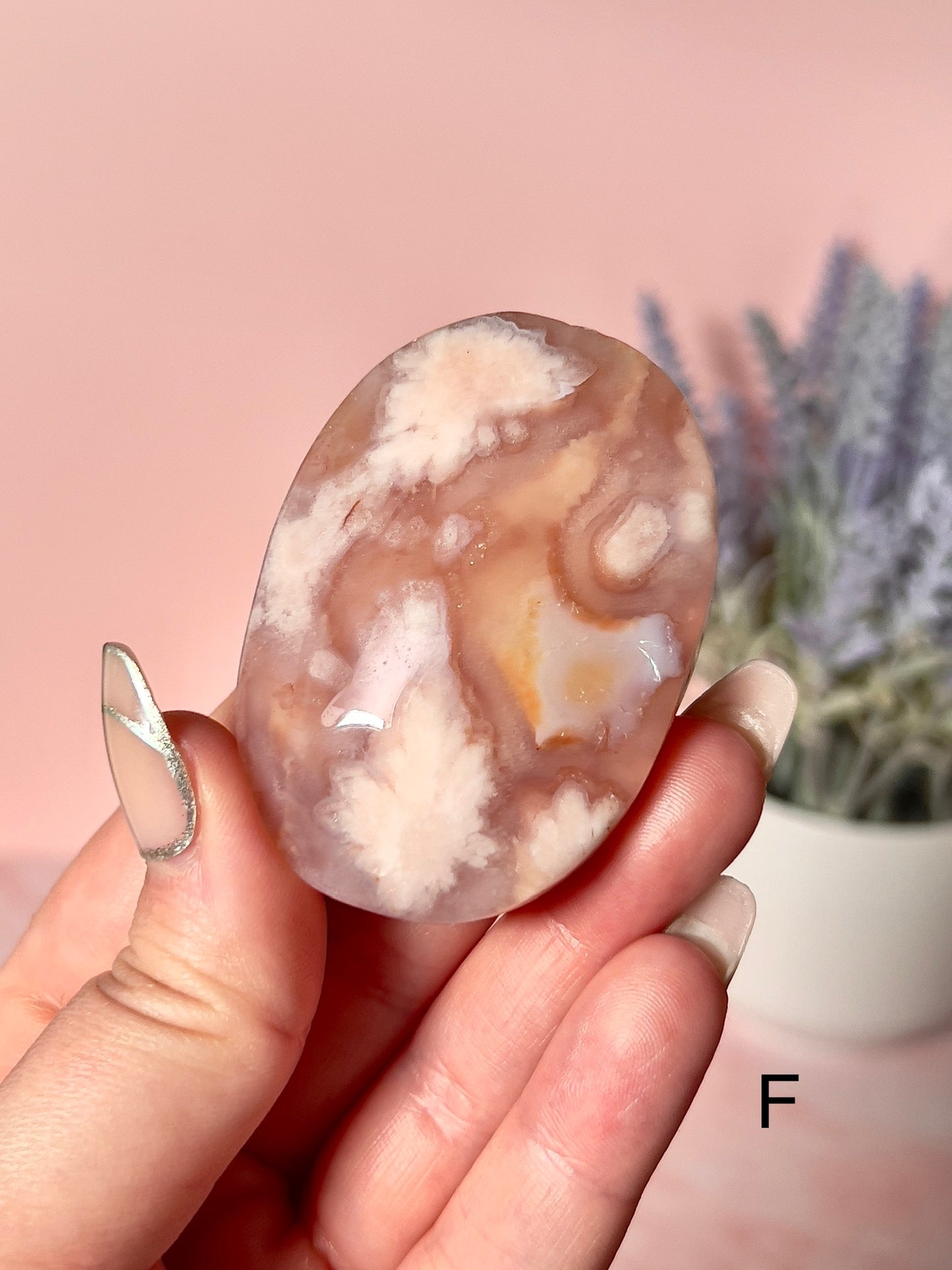 Carnelian and Flower Agate Palm Stones - Choose Your Own
