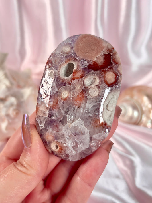 Pink Amethyst Large Palm Stone