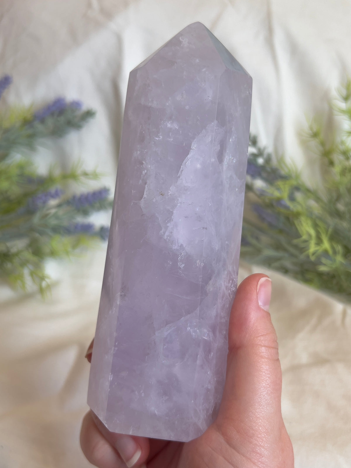 Lavender Rose Quartz Tower “C”