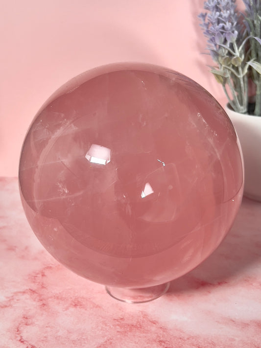 Statement 8 Pound Rose Quartz Sphere