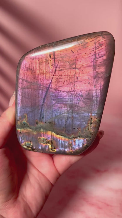 Pink and Purple Labradorite Freeform