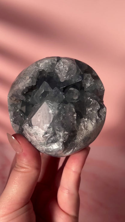 Gemmy Celestite Sphere