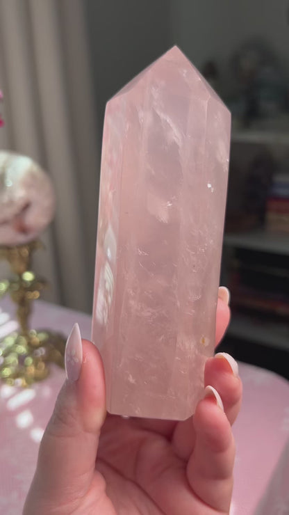 Jelly Star Rose Quartz Tower