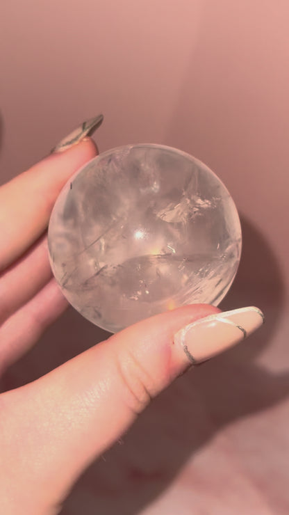 High Quality Ice Rose Quartz Sphere