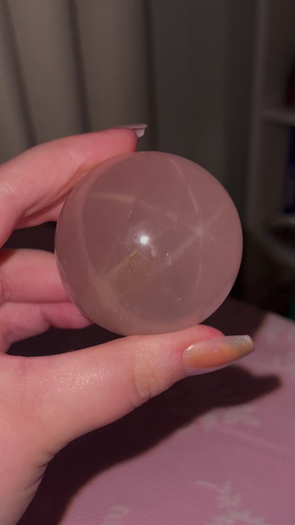 Star Rose Quartz Sphere