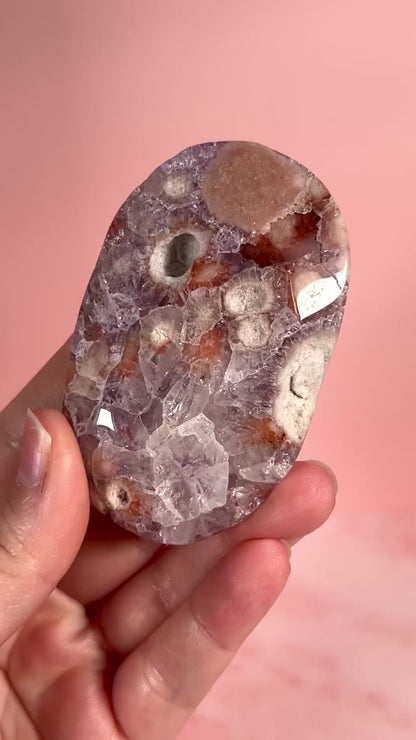 Pink Amethyst Large Palm Stone