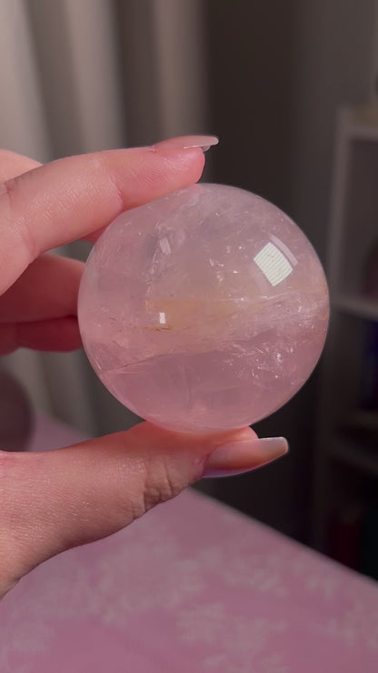 Star Rose Quartz Sphere