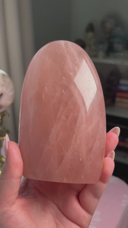 Jelly Grapefruit Star Rose Quartz Freeform