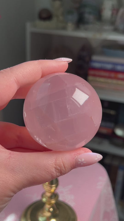 Juicy Lavender Star Rose Quartz Sphere