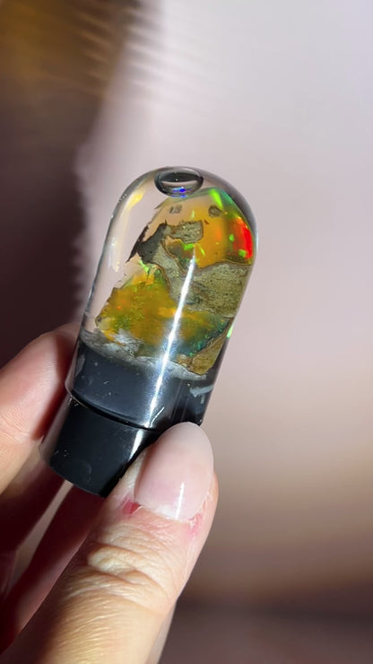 Ethiopian Water Opal in Display Case