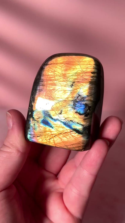 Yellow and Orange Labradorite Freeform