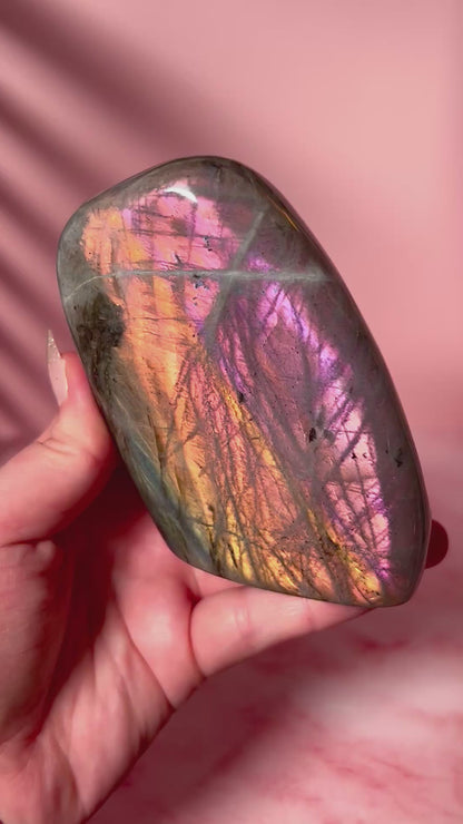 Strawberry Lemonade Labradorite Freeform