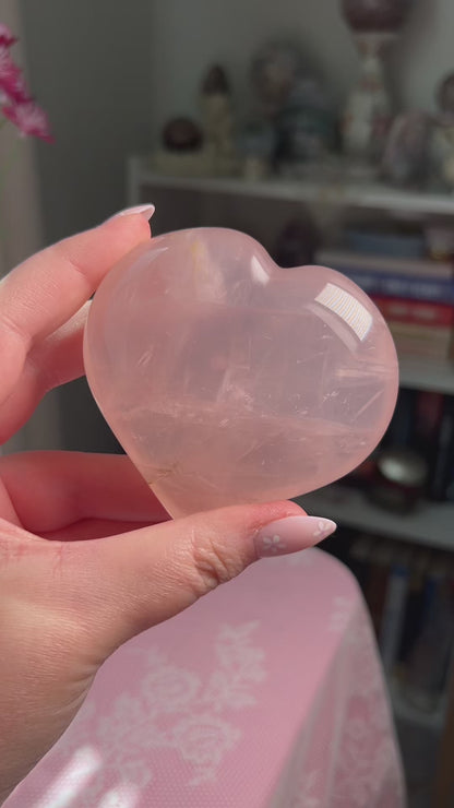 Star Rose Quartz Heart