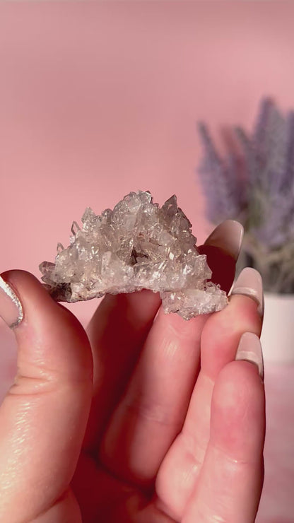 Columbian Pink Lemurian Quartz Cluster