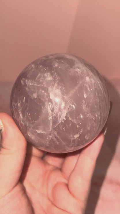 Lavender Rose Quartz Sphere “E”
