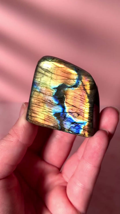 Yellow and Orange Labradorite Freeform