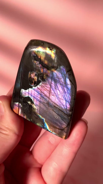Purple and Pink Labradorite Freeform
