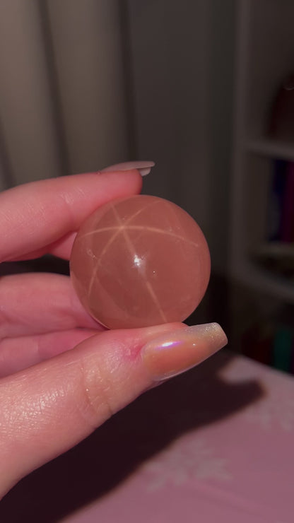 HQ Juicy Star Rose Quartz Sphere from Mozambique