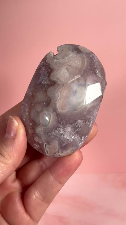 Pink Amethyst Large Palm Stone