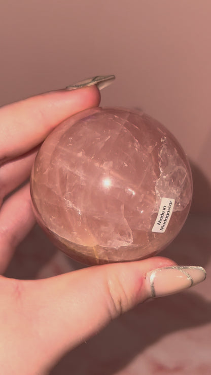 Juicy Rose Quartz Sphere “J”
