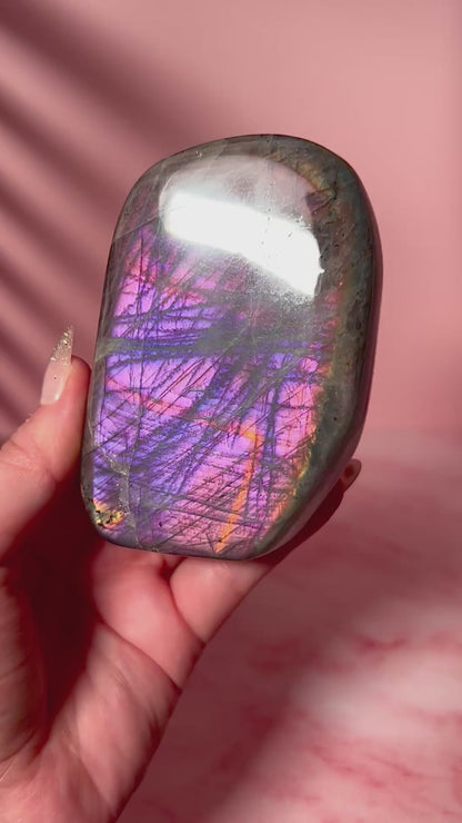 Purple and Pink Labradorite Freeform