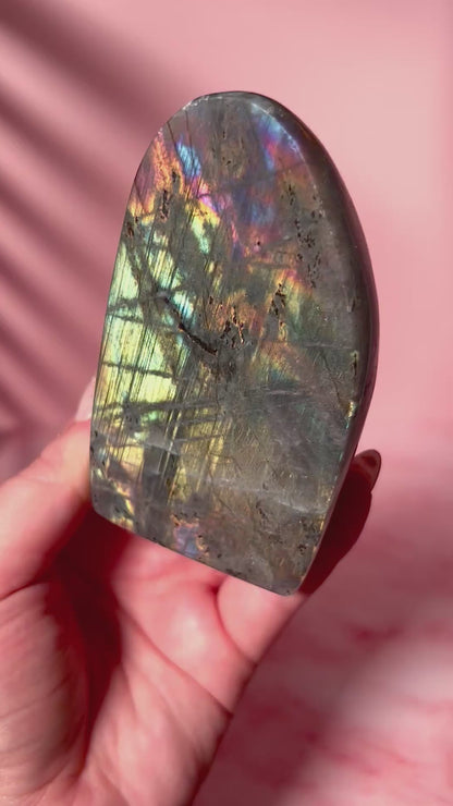 Green Rainbow Labradorite Freeform