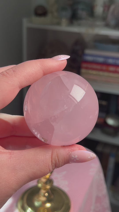 Gemmy Lavender Star Rose Quartz Sphere