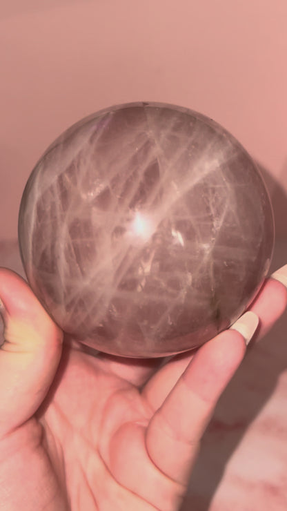 Lavender Rose Quartz Sphere “A”