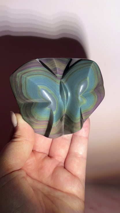Rainbow Obsidian Butterfly
